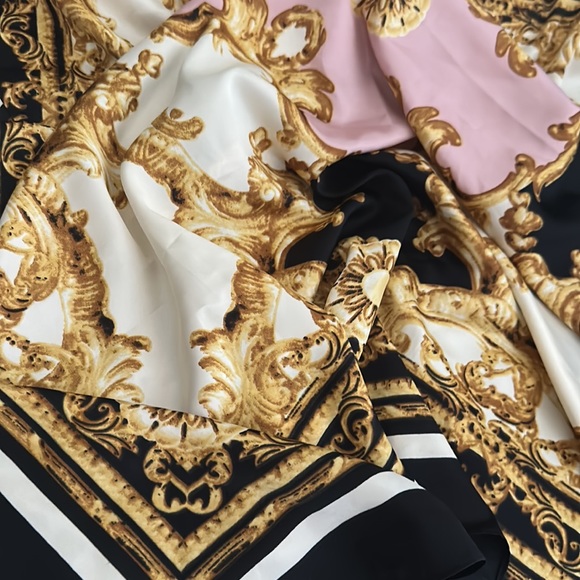 Large Square Silky Scarf - Picture 2 of 3